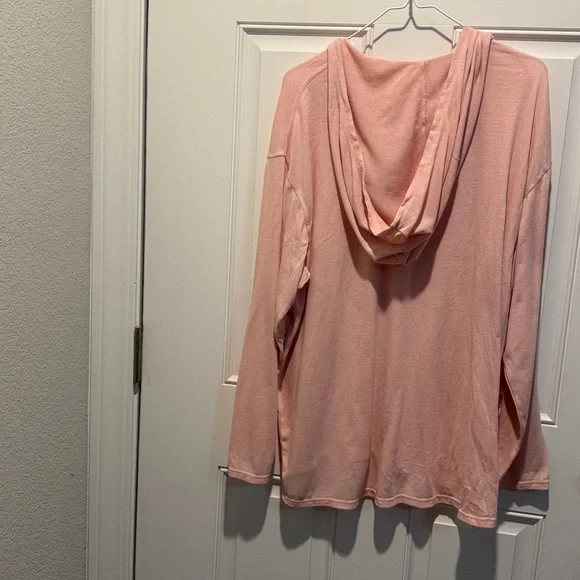 No Boundaries Pale Pink Lace-Up Hooded Top - Picture 5 of 5